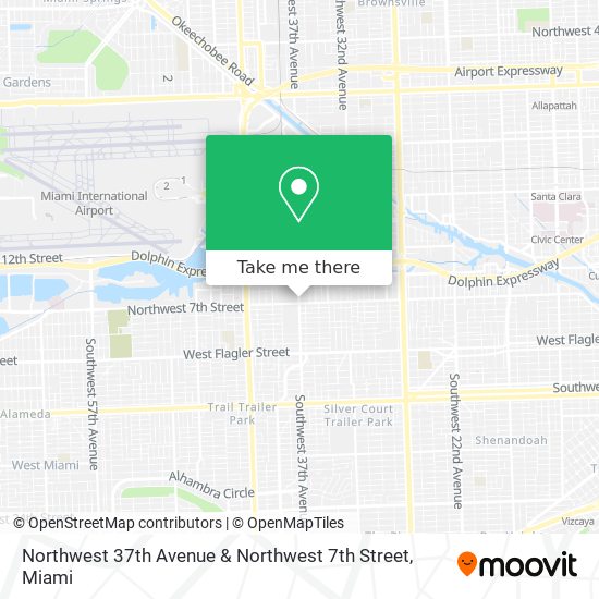 Mapa de Northwest 37th Avenue & Northwest 7th Street