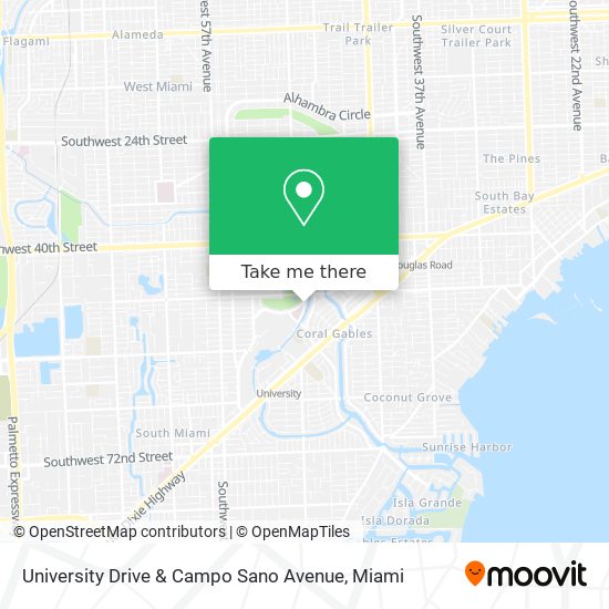 Mapa de University Drive & Campo Sano Avenue