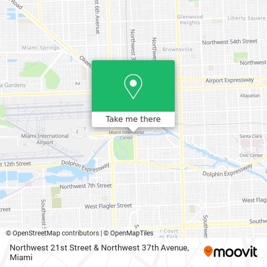 Mapa de Northwest 21st Street & Northwest 37th Avenue