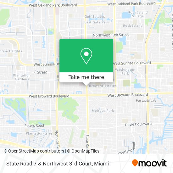 State Road 7 & Northwest 3rd Court map