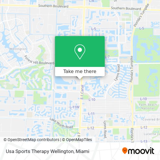 Usa Sports Therapy Wellington map