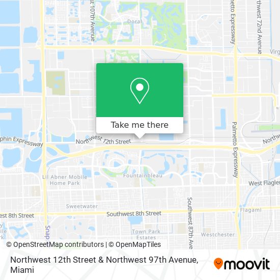 Mapa de Northwest 12th Street & Northwest 97th Avenue