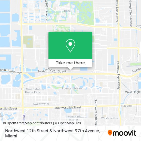 Northwest 12th Street & Northwest 97th Avenue map