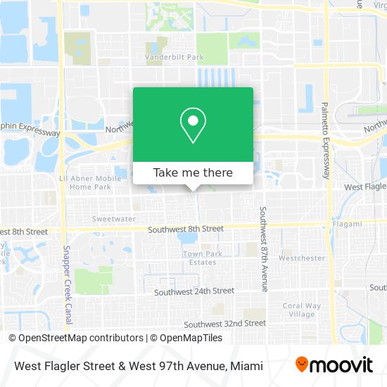 West Flagler Street & West 97th Avenue map