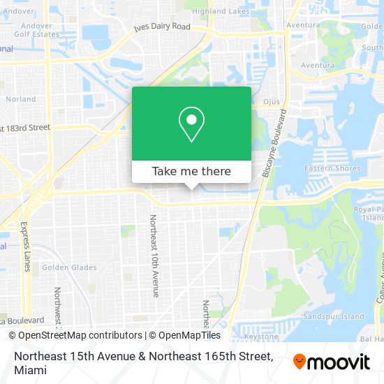 Northeast 15th Avenue & Northeast 165th Street map