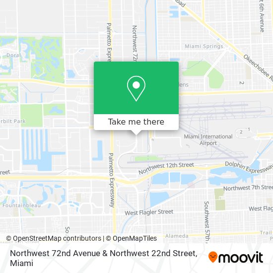 Northwest 72nd Avenue & Northwest 22nd Street map