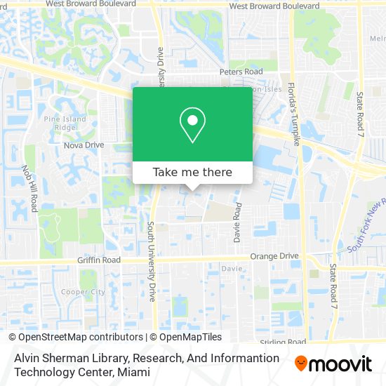 Alvin Sherman Library, Research, And Informantion Technology Center map