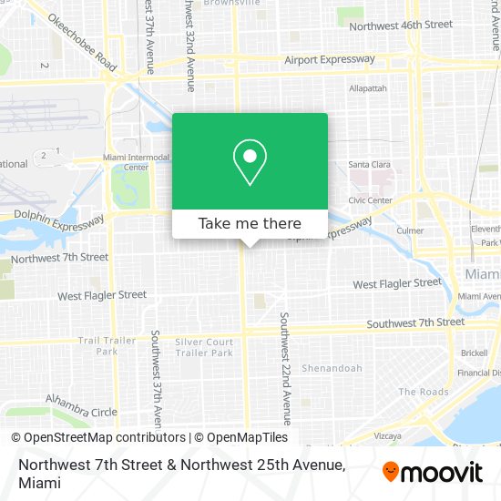Mapa de Northwest 7th Street & Northwest 25th Avenue