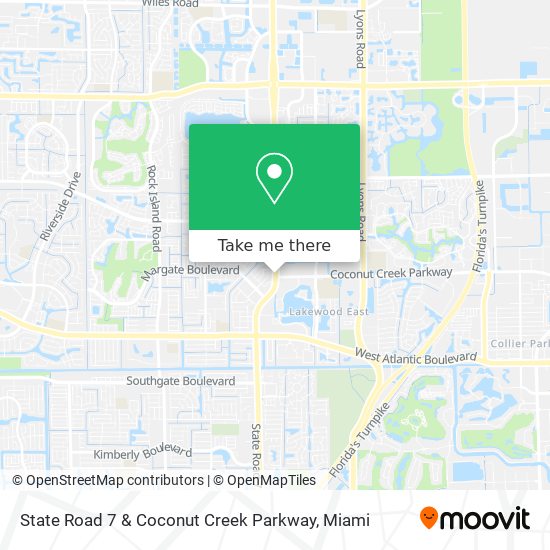 State Road 7 & Coconut Creek Parkway map
