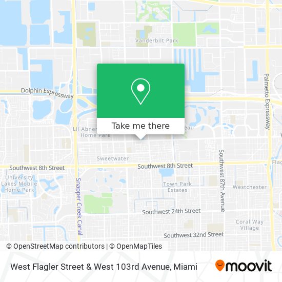 Mapa de West Flagler Street & West 103rd Avenue