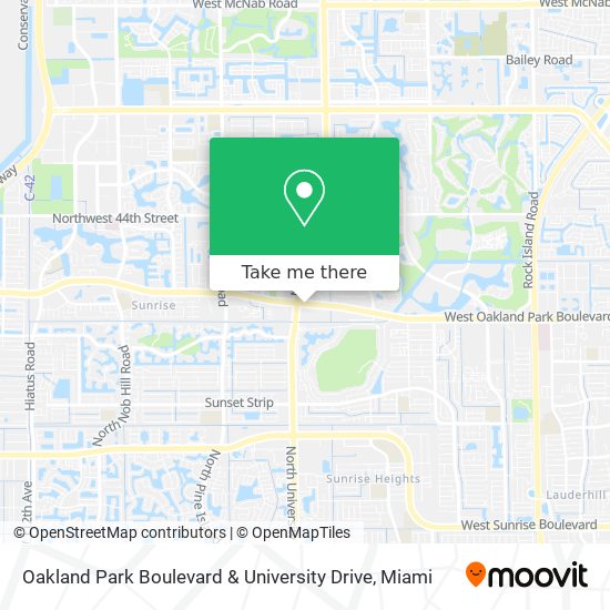 Mapa de Oakland Park Boulevard & University Drive