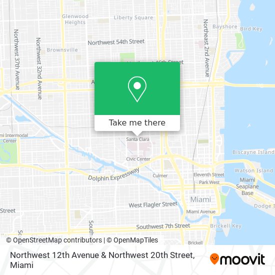 Mapa de Northwest 12th Avenue & Northwest 20th Street
