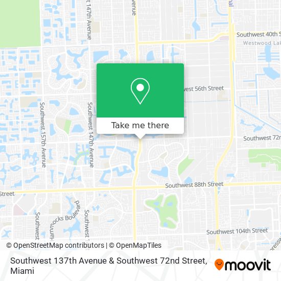 Southwest 137th Avenue & Southwest 72nd Street map