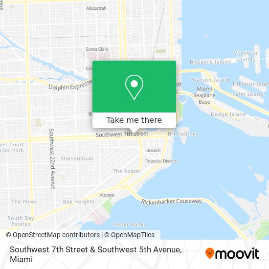 Southwest 7th Street & Southwest 5th Avenue map