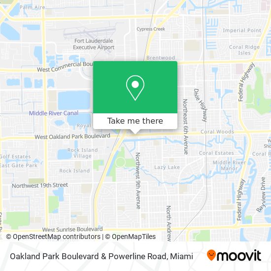 Oakland Park Boulevard & Powerline Road map