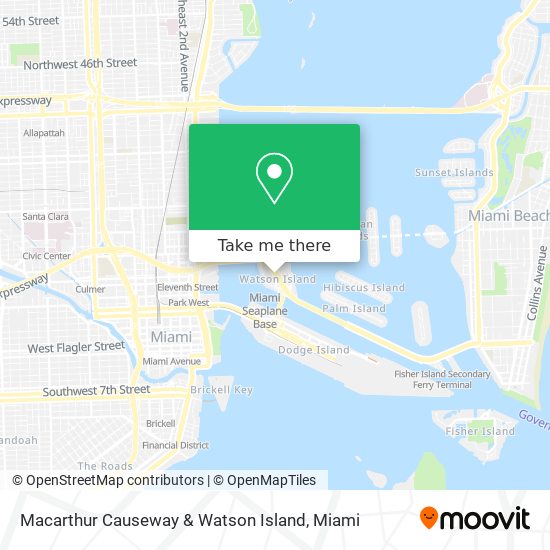 Mapa de Macarthur Causeway & Watson Island