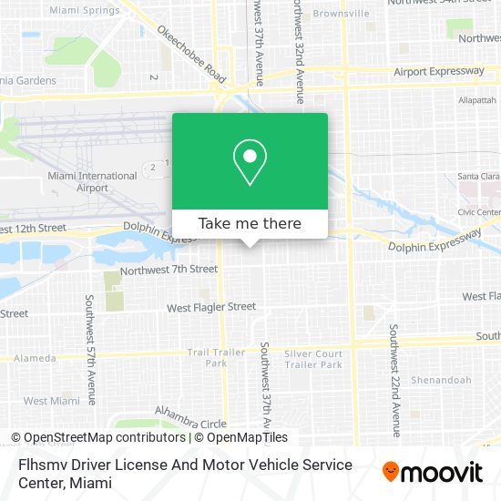 Mapa de Flhsmv Driver License And Motor Vehicle Service Center