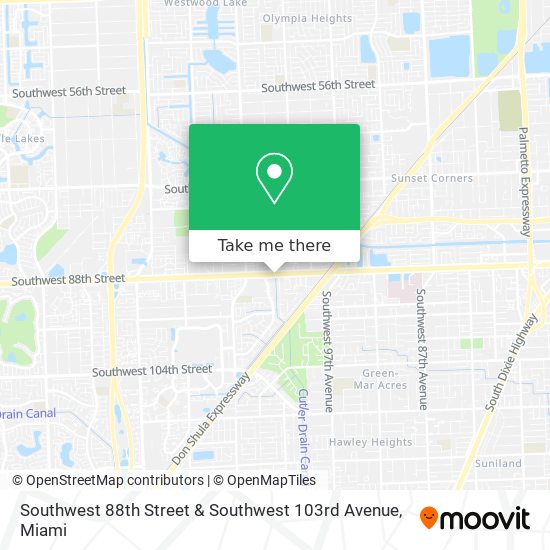Mapa de Southwest 88th Street & Southwest 103rd Avenue