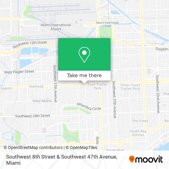 Southwest 8th Street & Southwest 47th Avenue map
