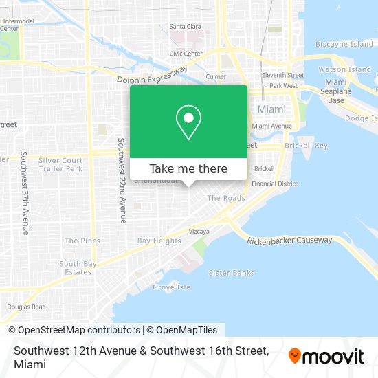 Southwest 12th Avenue & Southwest 16th Street map