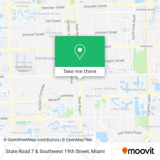 State Road 7 & Southwest 19th Street map