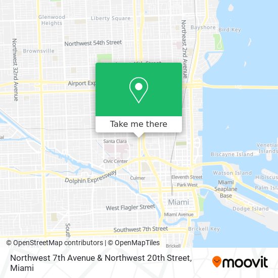 Northwest 7th Avenue & Northwest 20th Street map