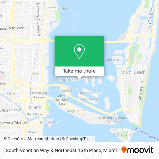South Venetian Way & Northeast 13th Place map