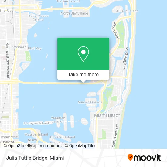 Julia Tuttle Bridge map