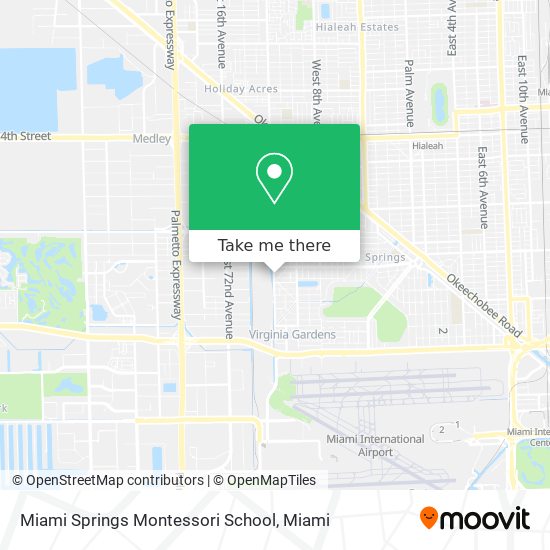 Mapa de Miami Springs Montessori School