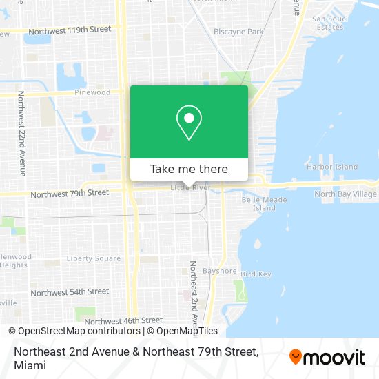 Mapa de Northeast 2nd Avenue & Northeast 79th Street