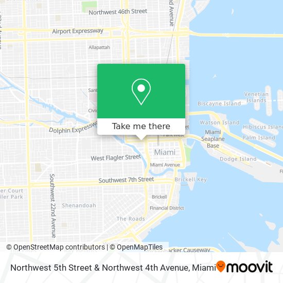 Northwest 5th Street & Northwest 4th Avenue map