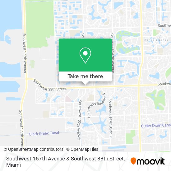 Southwest 157th Avenue & Southwest 88th Street map