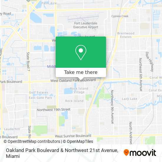 Oakland Park Boulevard & Northwest 21st Avenue map