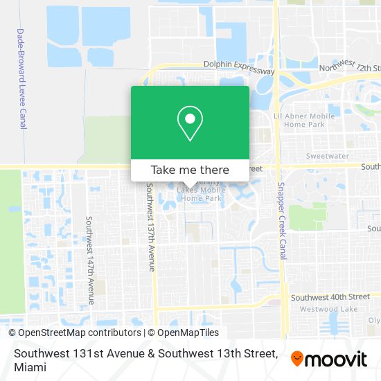 Southwest 131st Avenue & Southwest 13th Street map