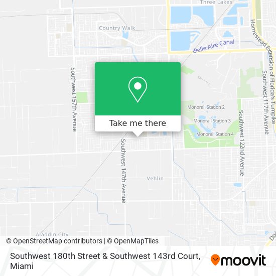 Mapa de Southwest 180th Street & Southwest 143rd Court