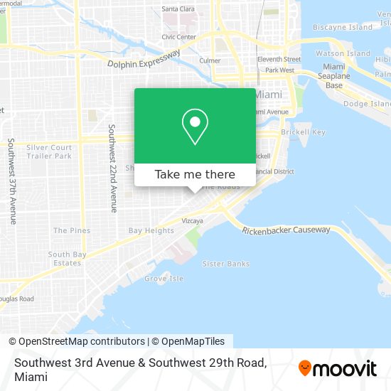 Mapa de Southwest 3rd Avenue & Southwest 29th Road