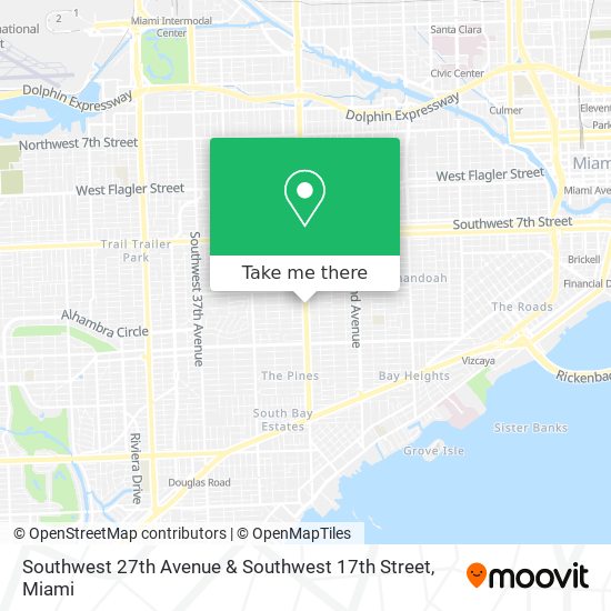 Mapa de Southwest 27th Avenue & Southwest 17th Street
