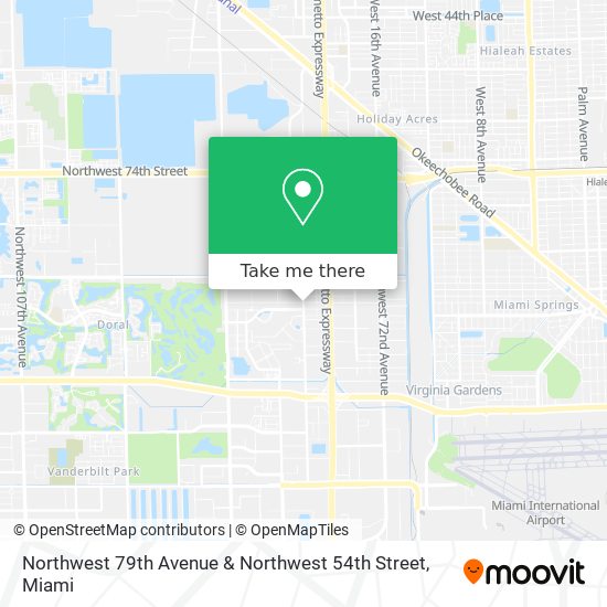 Northwest 79th Avenue & Northwest 54th Street map