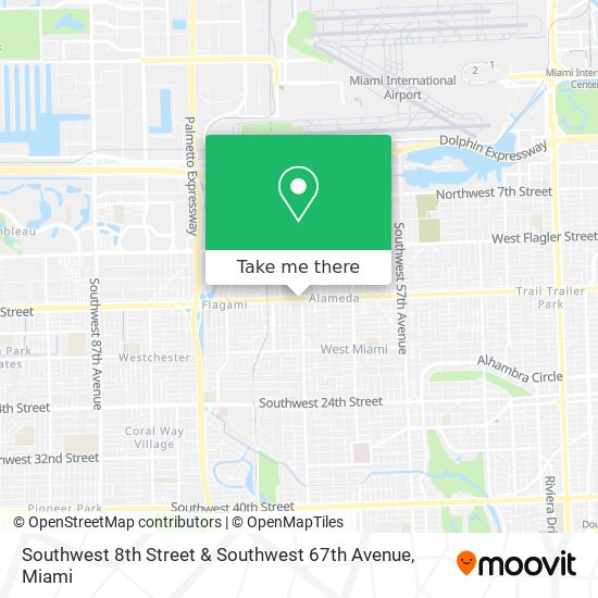 Southwest 8th Street & Southwest 67th Avenue map