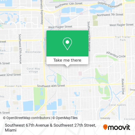 Southwest 67th Avenue & Southwest 27th Street map