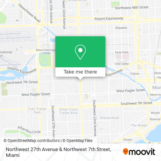 Mapa de Northwest 27th Avenue & Northwest 7th Street