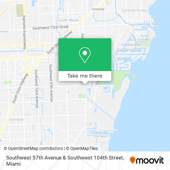 Mapa de Southwest 57th Avenue & Southwest 104th Street