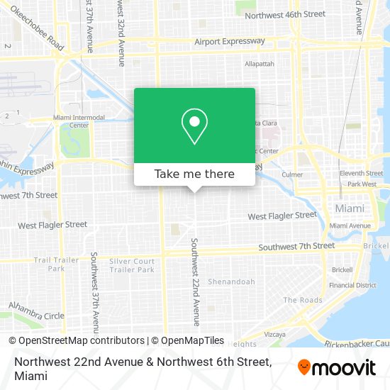 Northwest 22nd Avenue & Northwest 6th Street map