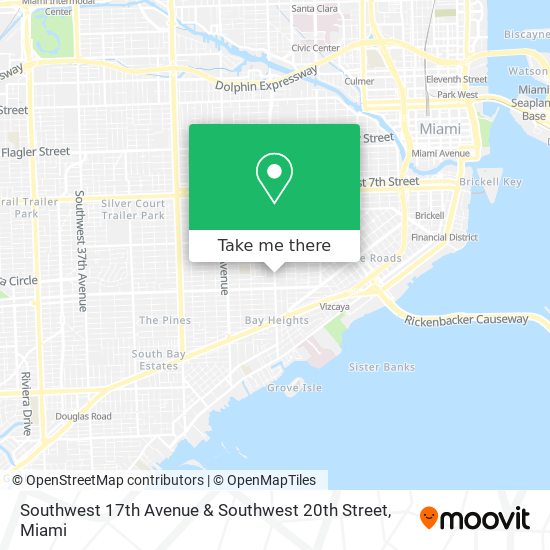 Mapa de Southwest 17th Avenue & Southwest 20th Street