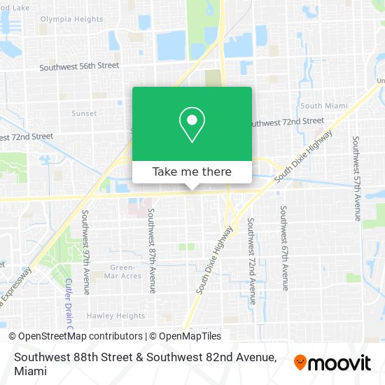 Southwest 88th Street & Southwest 82nd Avenue map