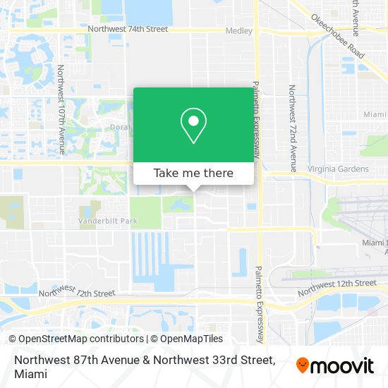 Northwest 87th Avenue & Northwest 33rd Street map