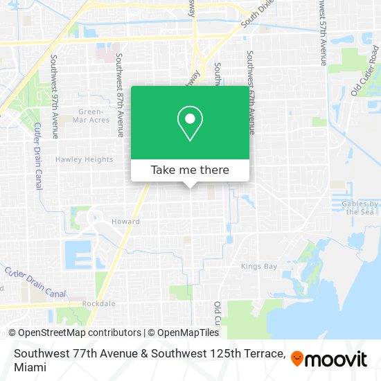 Southwest 77th Avenue & Southwest 125th Terrace map