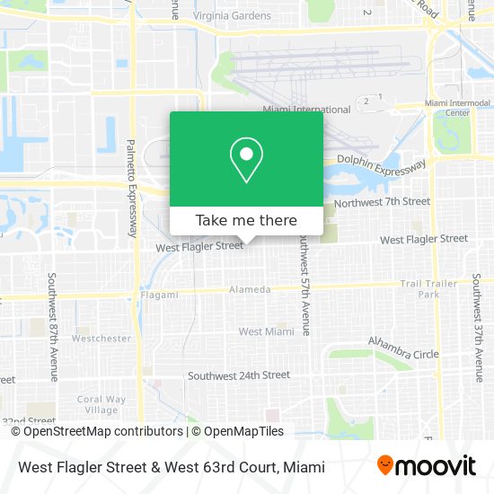 West Flagler Street & West 63rd Court map