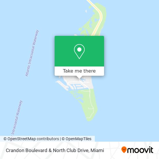 Crandon Boulevard & North Club Drive map