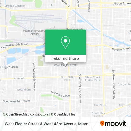 West Flagler Street & West 43rd Avenue map